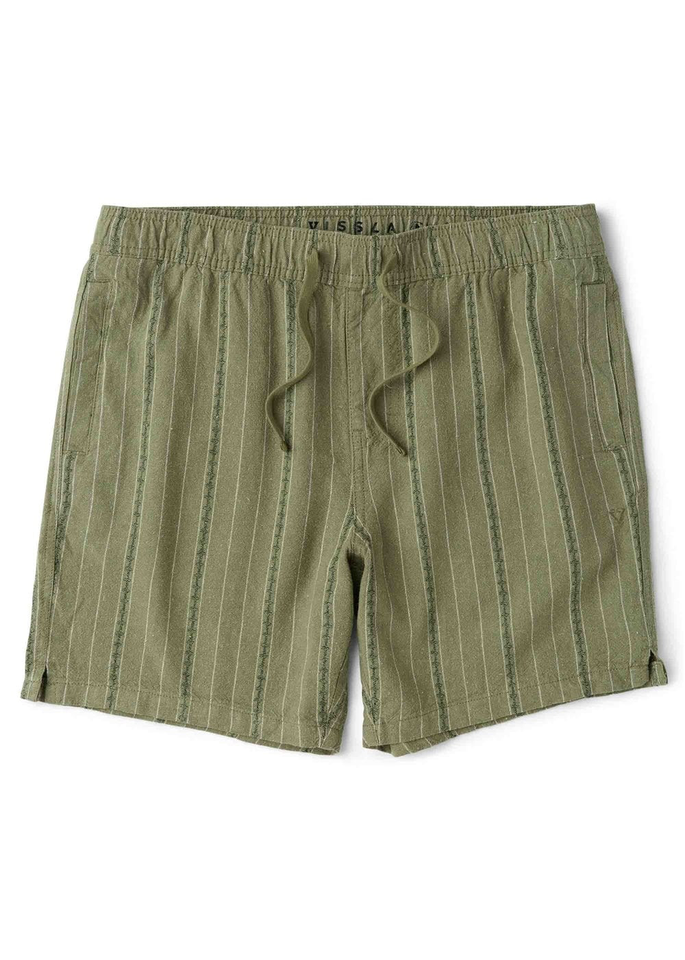 Vissla Grad Stripe 17" Elastic Linen Walkshort-SAG - Stoke Outlets
