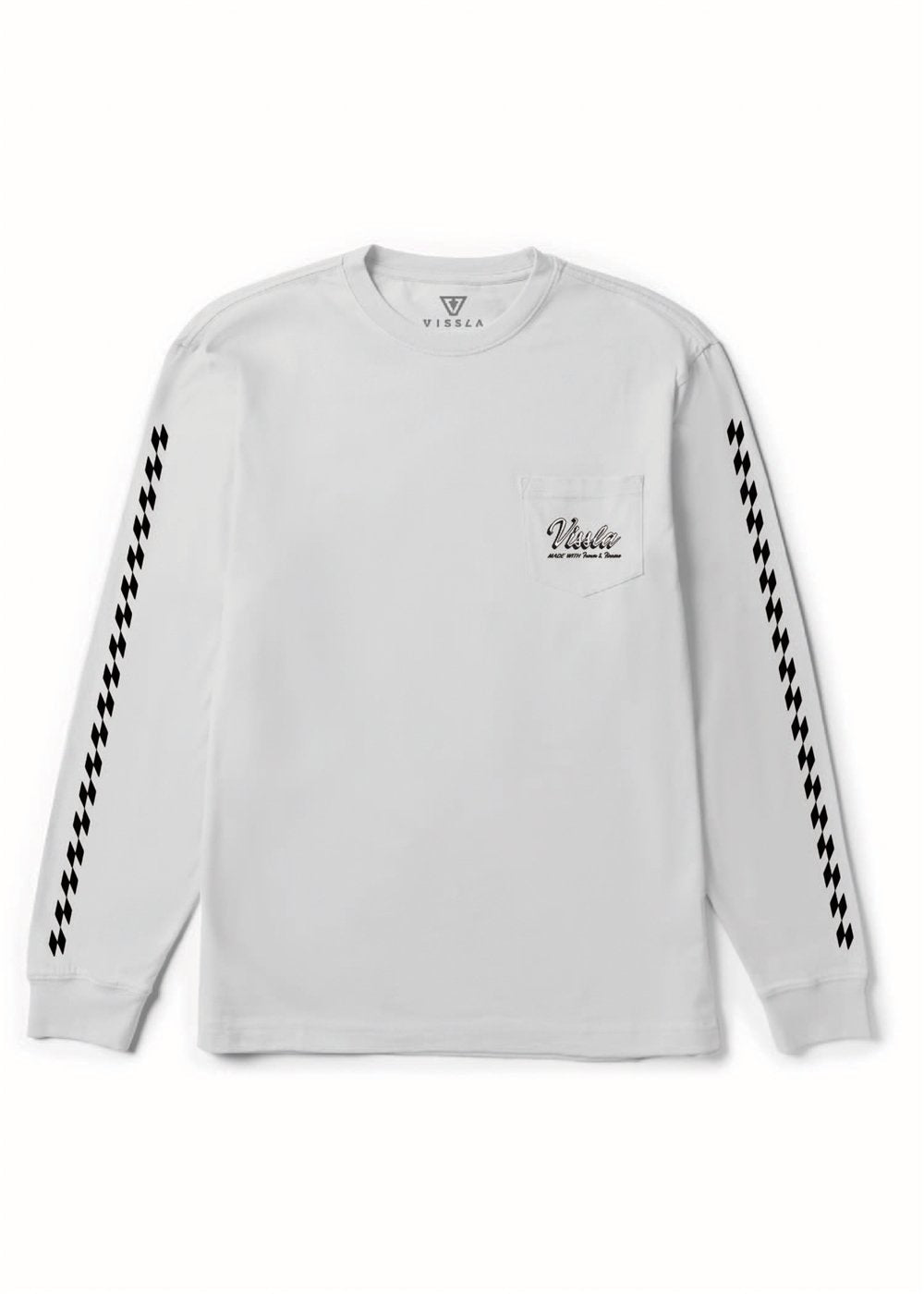 Vissla Handmade Premium LS PKT Tee - WHT - Stoke Outlets