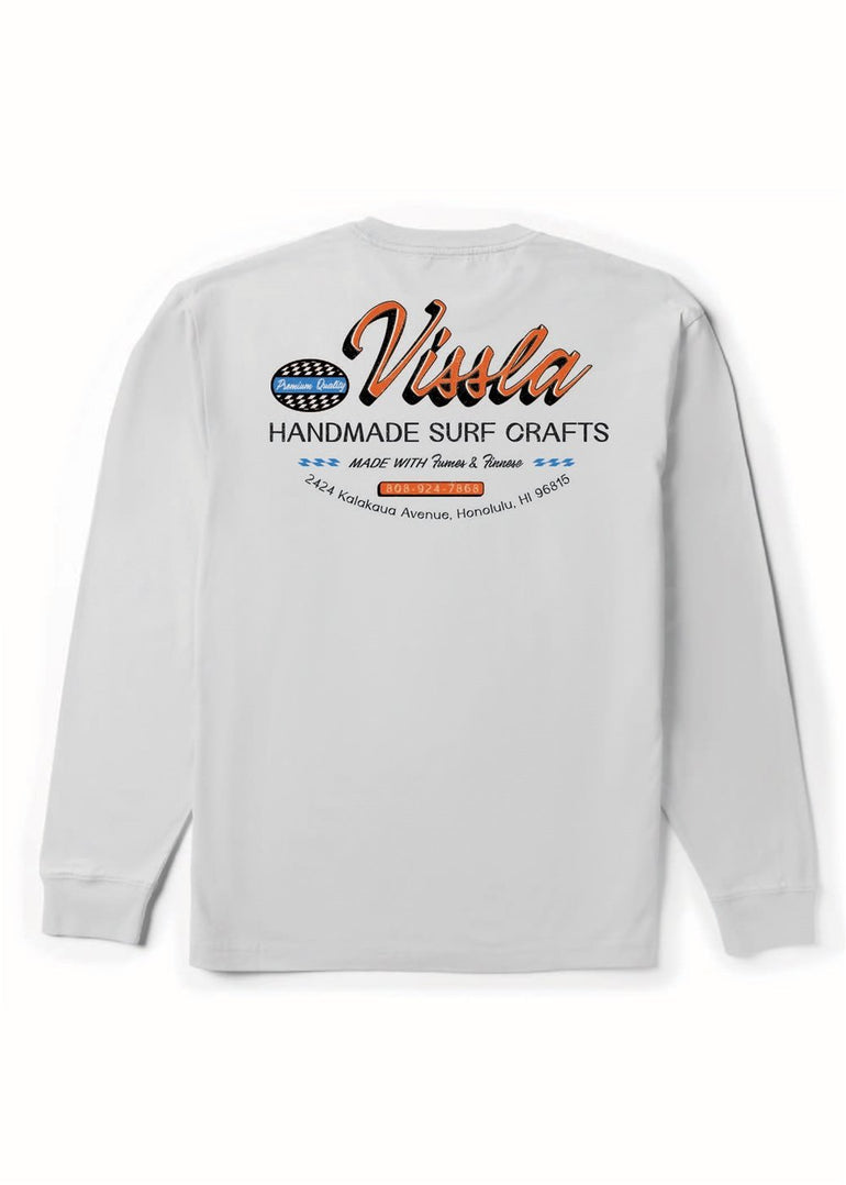 Vissla Handmade Premium LS PKT Tee - WHT - Stoke Outlets