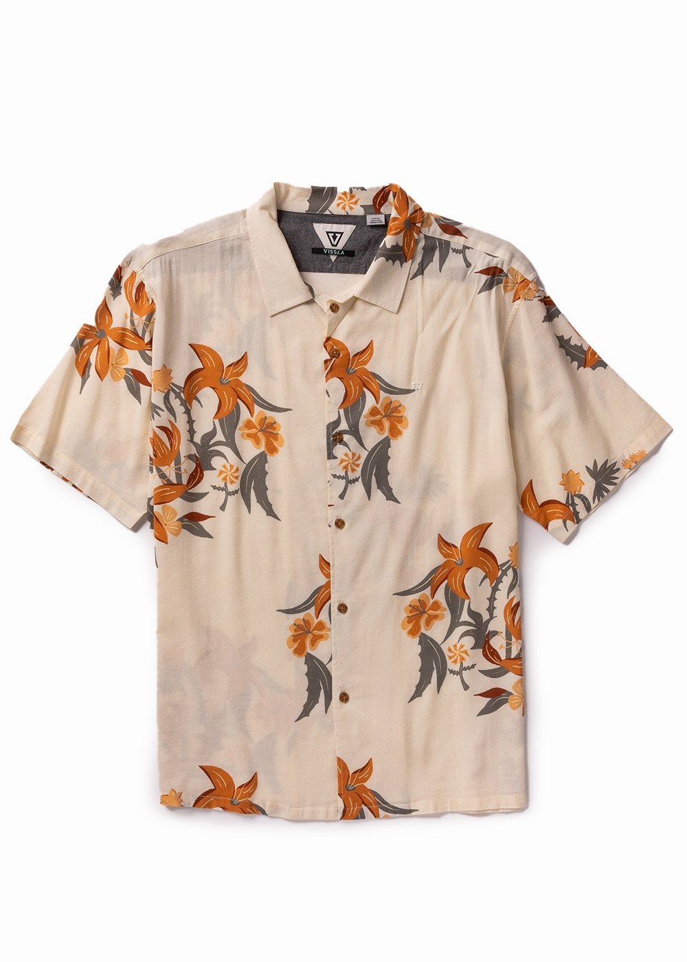 Vissla Hibiscus Haze Eco SS Shirt - CRM - Stoke Outlets