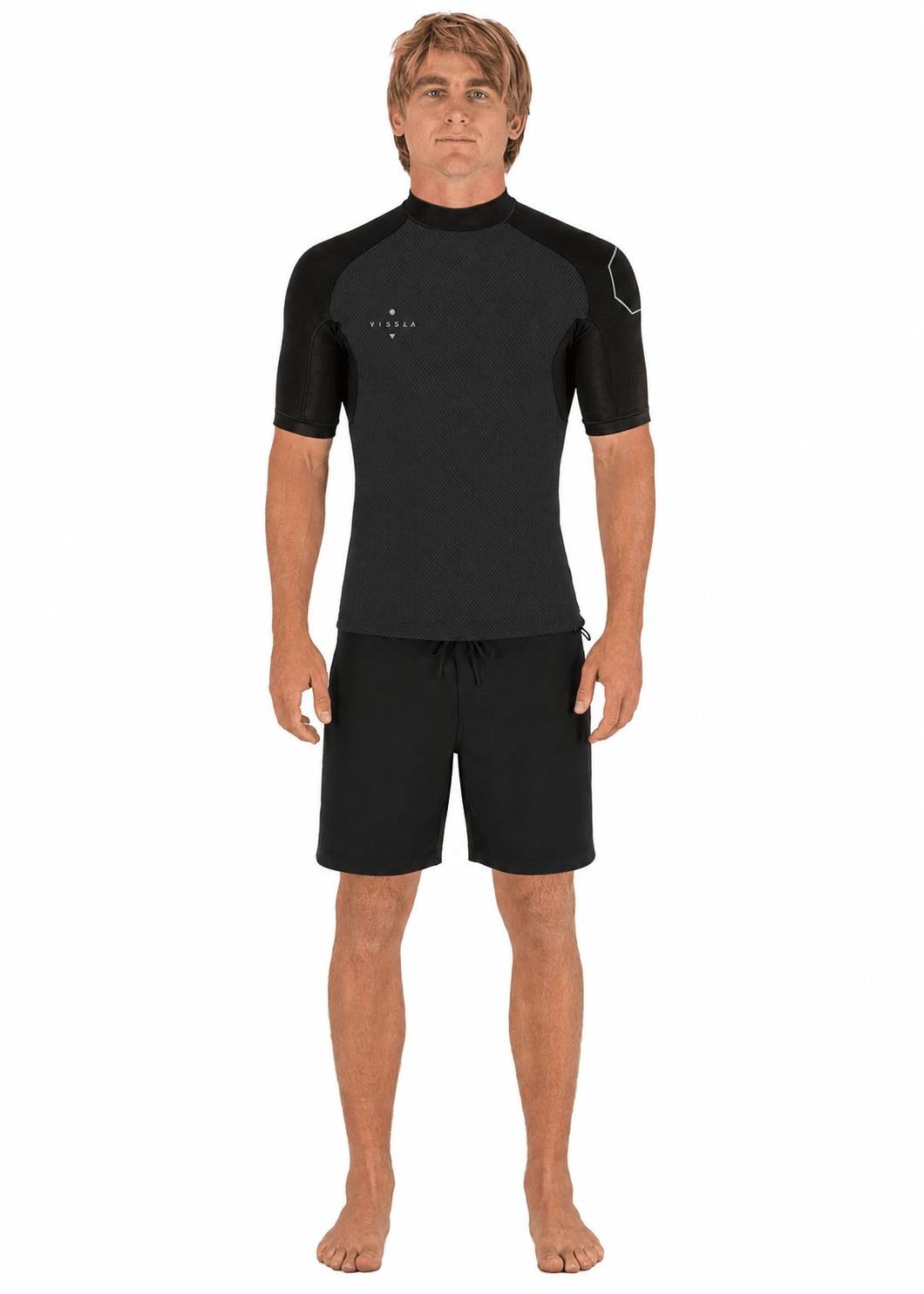 Vissla High Seas 1mm Short Sleeve Wetsuit Jacket, Phantom - Stoke Outlets