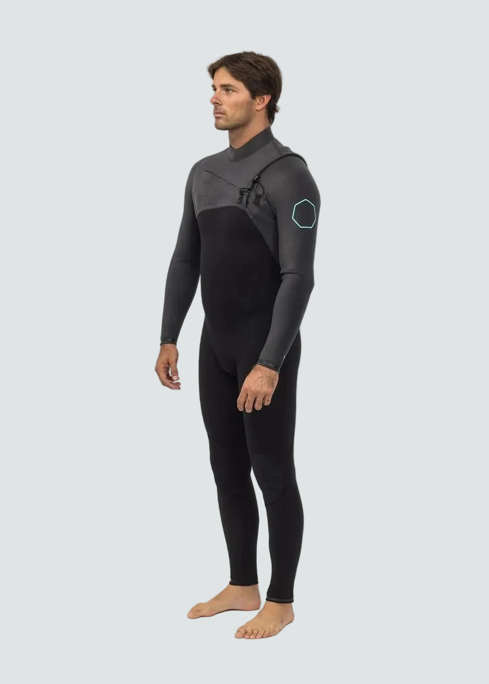 Vissla High Seas II 4-3 Chest Zip Full Wetsuit, Charcoal - Stoke Outlets