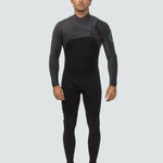 Vissla High Seas II 4-3 Chest Zip Full Wetsuit, Charcoal - Stoke Outlets