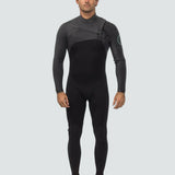 Vissla High Seas II 4-3 Chest Zip Full Wetsuit, Charcoal - Stoke Outlets