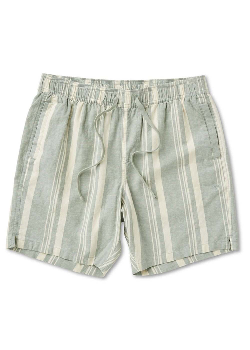 Vissla J. Linen Stripe Elastic Eco 18" Walkshort - LSG - Stoke Outlets