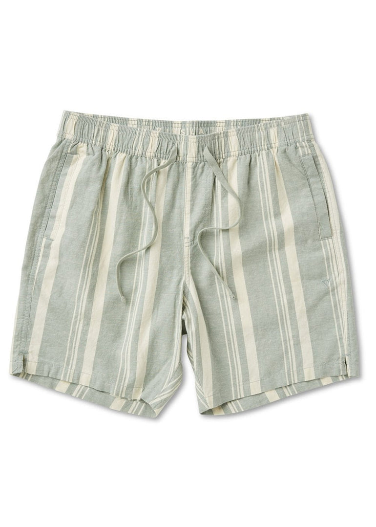 Vissla J. Linen Stripe Elastic Eco 18" Walkshort - LSG - Stoke Outlets