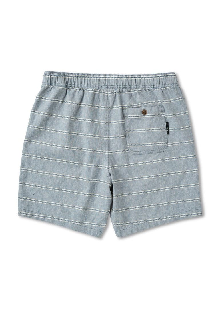 Vissla J. Linen Stripe Elastic Eco 18" Walkshort - SLT - Stoke Outlets