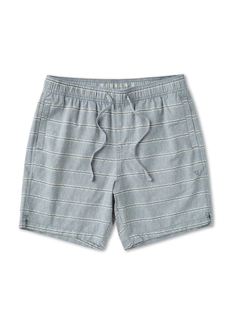 Vissla J. Linen Stripe Elastic Eco 18" Walkshort - SLT - Stoke Outlets