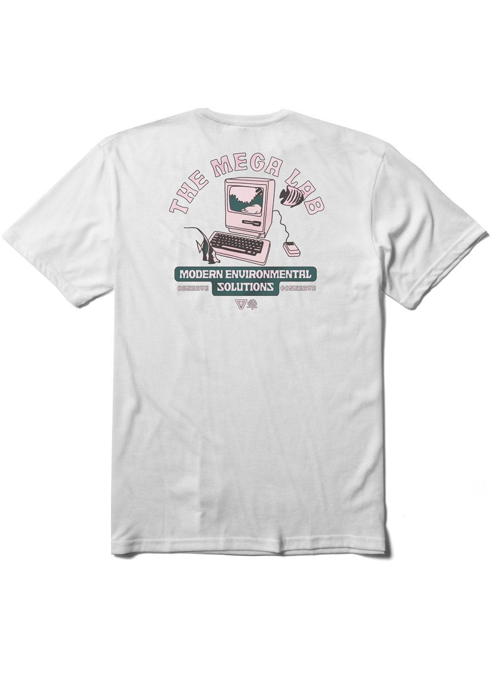 Vissla Lofi Mega Lab Comp Lite Eco Performance Tee - WHT - Stoke Outlets