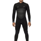 VISSLA NORTH SEAS 3 - 2 FULL CHEST ZIP - BLK - Stoke Outlets