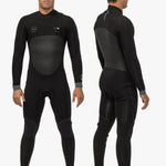 VISSLA NORTH SEAS 4 - 3 FULL CHEST ZIP - BLK - Stoke Outlets