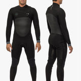 VISSLA NORTH SEAS 4 - 3 FULL CHEST ZIP - BLK - Stoke Outlets