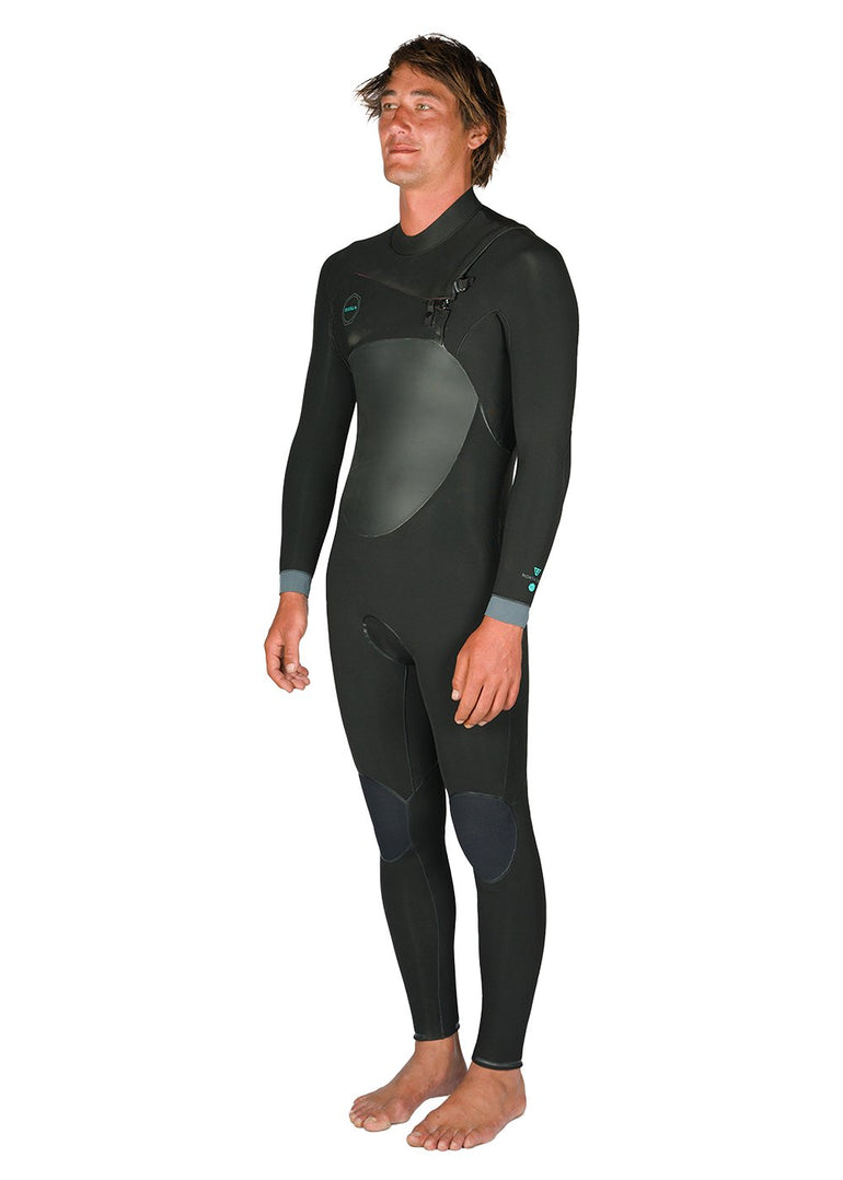 Vissla NORTH SEAS 4 - 3 FULL CHEST ZIP - BLK - Stoke Outlets