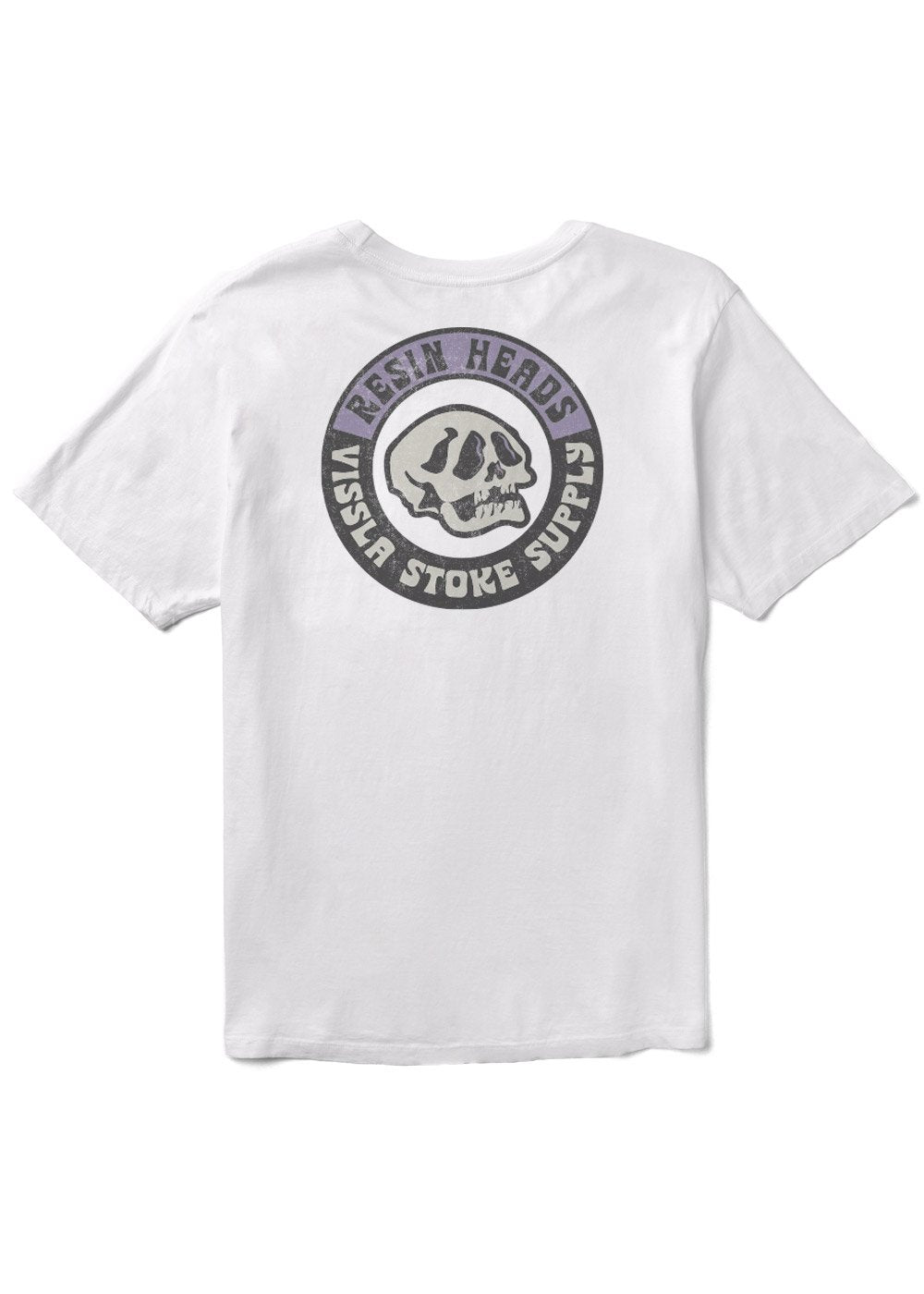 Vissla Resin Heads Premium Organic PKT Tee - WHT - Stoke Outlets