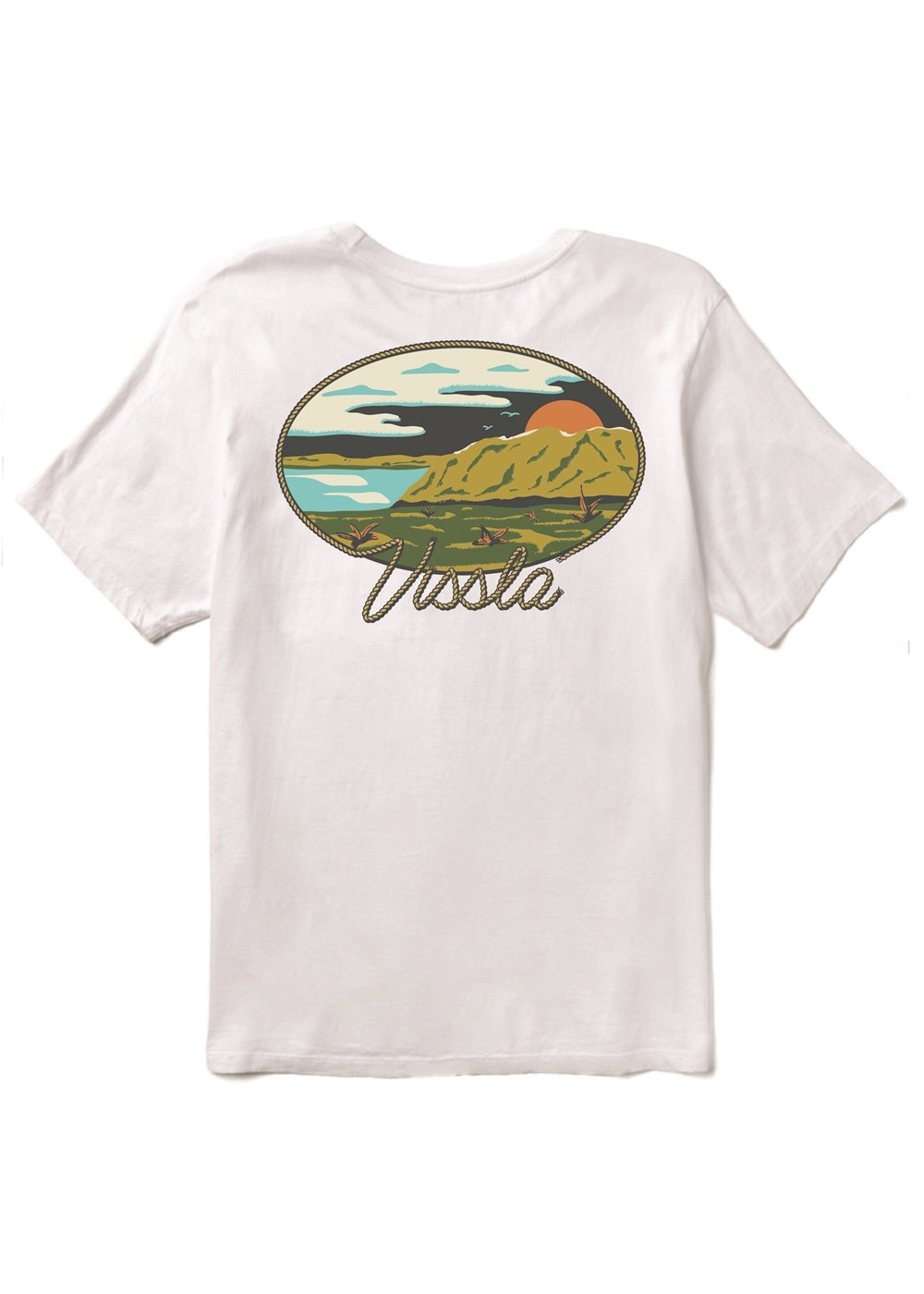 Vissla Roundup Organic Tee-WHT - Stoke Outlets