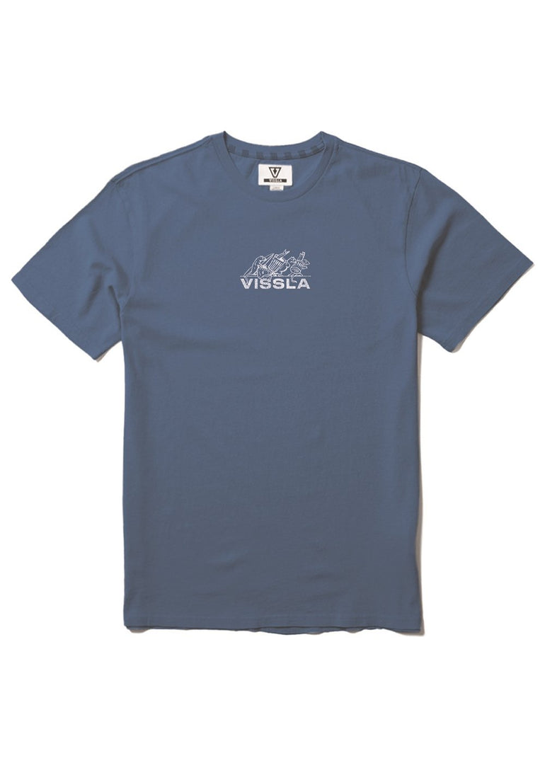 Vissla Rubbish Removal SS Tee-BLU - Stoke Outlets