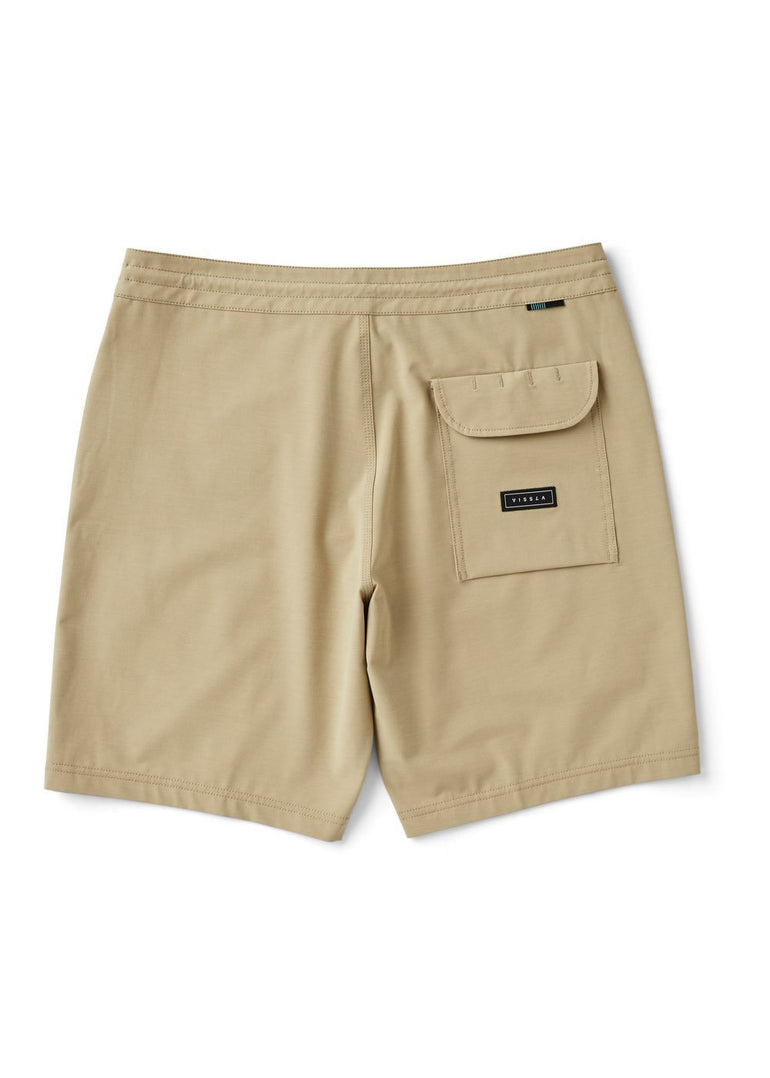 Vissla Solid Sets 18.5" Boardshort - KHA - Stoke Outlets