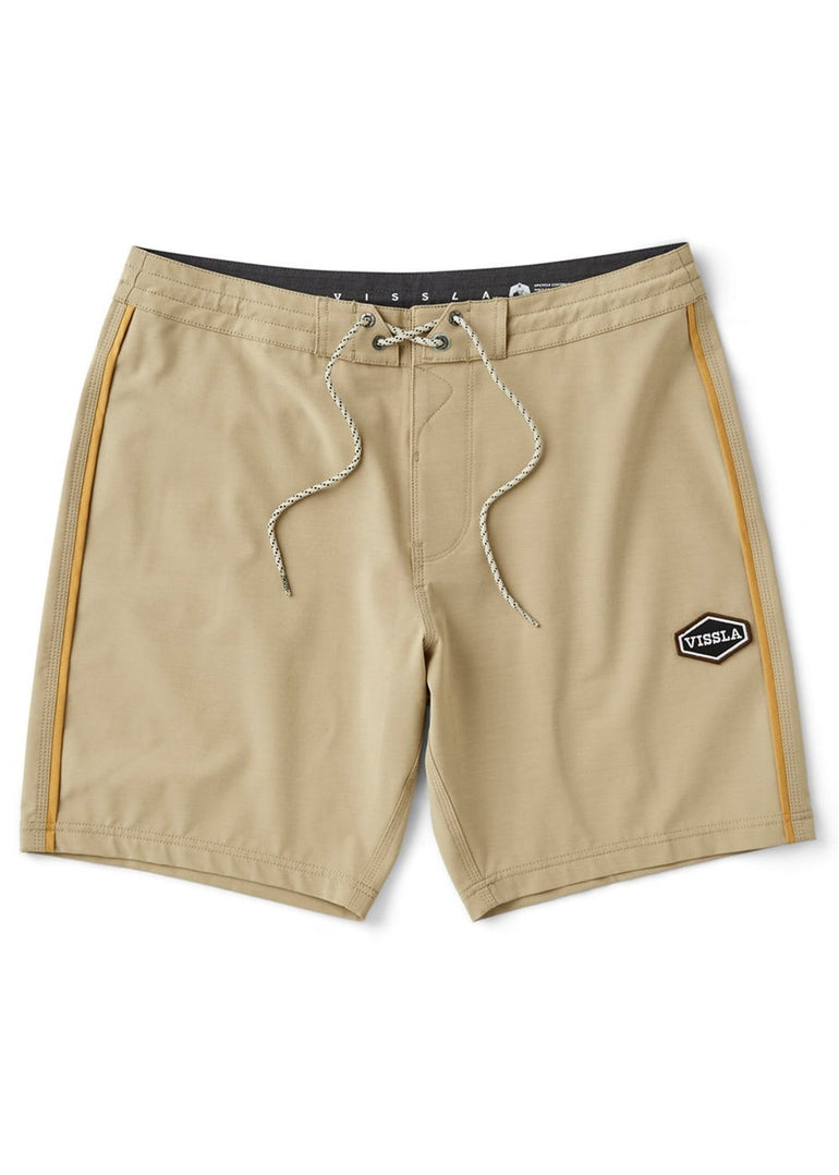 Vissla Solid Sets 18.5" Boardshort - KHA - Stoke Outlets