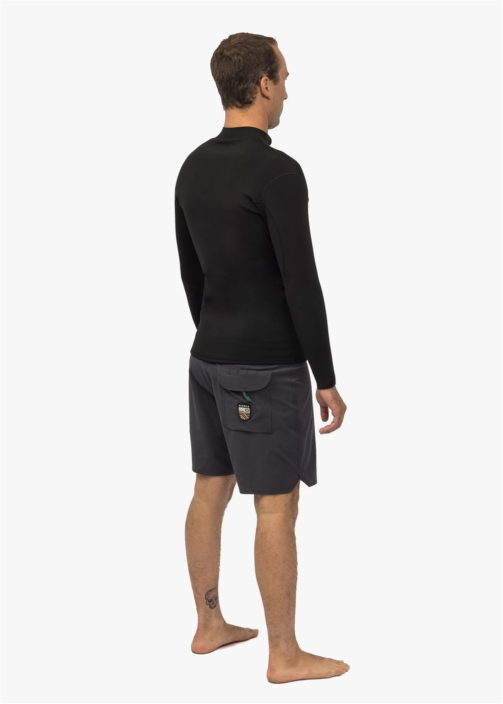 Vissla SOLID SETS 2MM FRONT ZIP JACKET - BLK - Stoke Outlets