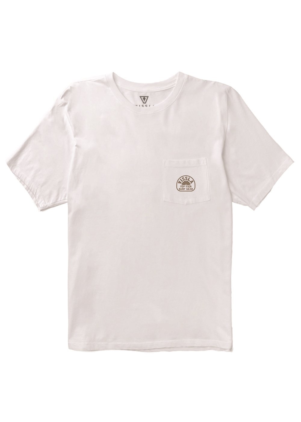 Vissla Top Tier Organic PKT Tee-WHT - Stoke Outlets
