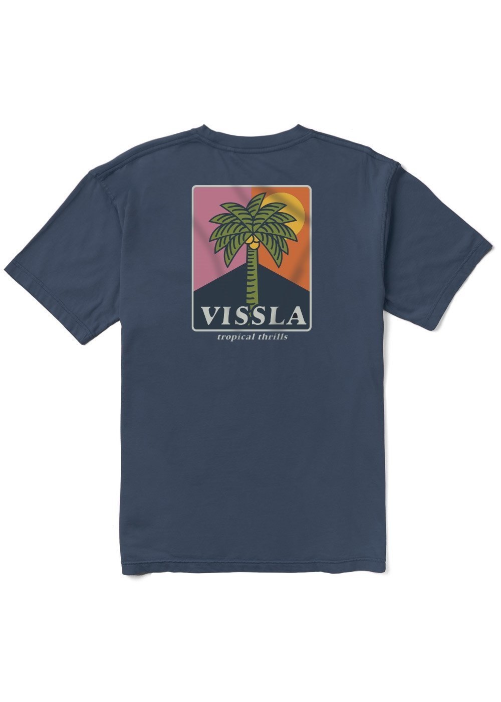 Vissla Tropical Thrills Premium Organic PKT Tee - NVY - Stoke Outlets