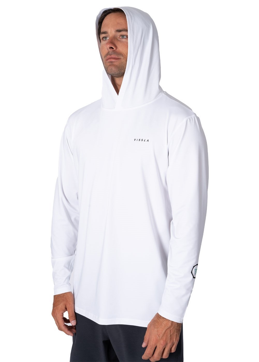 VISSLA TWISTED ECO HOODED LONG SLEEVE SUN SHIRT - WH2 - Stoke Outlets
