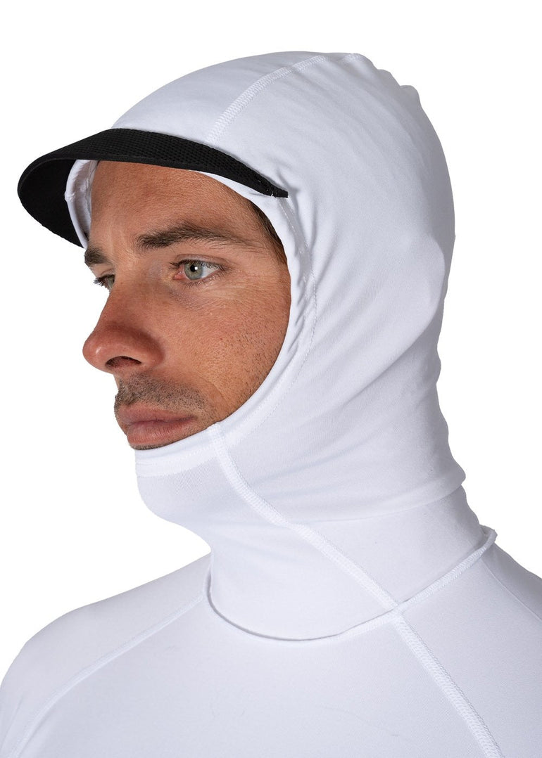 Vissla WARM SEAS ECO HOODED LS RASH GUARD-WHT - Stoke Outlets