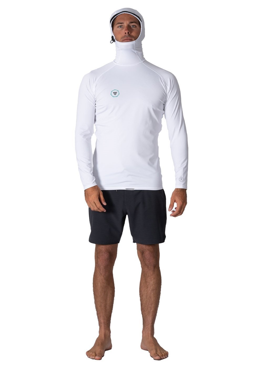 Vissla WARM SEAS ECO HOODED LS RASH GUARD-WHT - Stoke Outlets