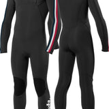 VISSLA BOYS SEVEN SEAS GADOO 3-2 FULL CHEST ZIP-BLK