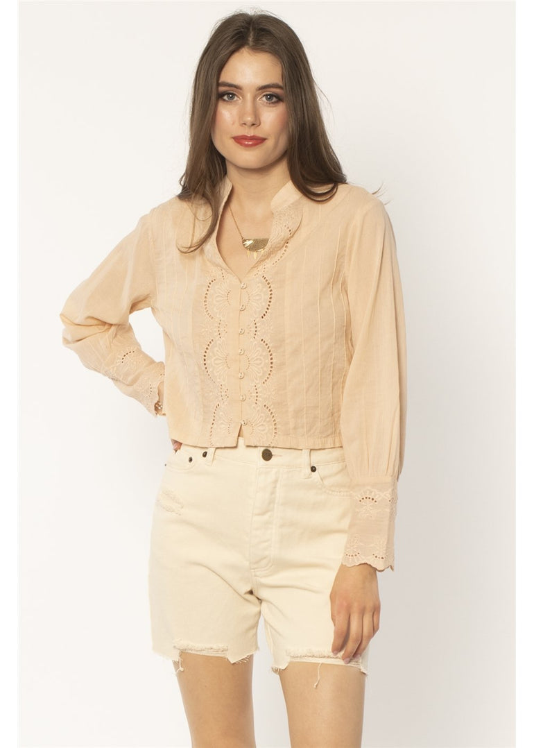 AMUSE SOCIETY CLIFF HOUSE L/S WOVEN TOP-ALC - Stoke Outlets