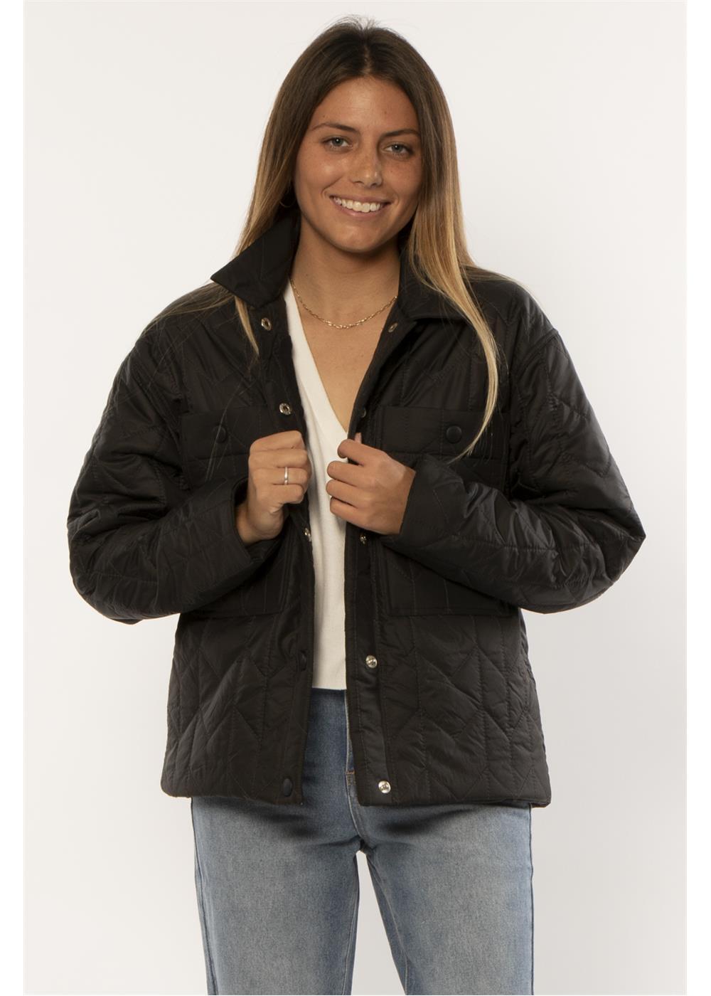 Sisstrevolution LETS CHILL LS WVN JACKET - BLK - Stoke Outlets