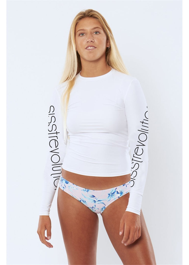 SISSTREVOLUTION SURF CITY KNIT RASHGUARD-WHT - Stoke Outlets