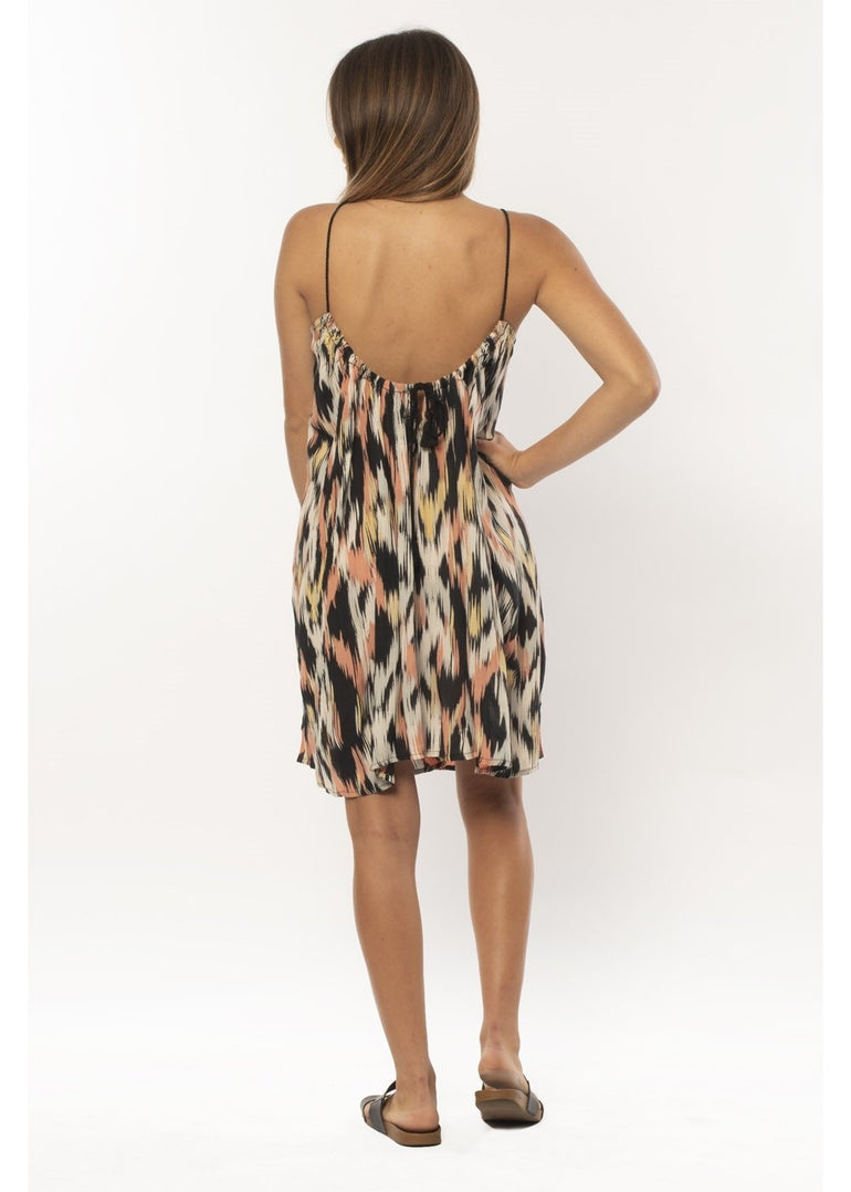 SISSTREVOLUTION ZINNIA WVN TANK DRESS-BLK - Stoke Outlets