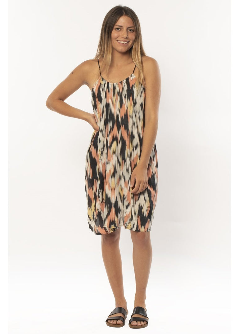 SISSTREVOLUTION ZINNIA WVN TANK DRESS-BLK - Stoke Outlets