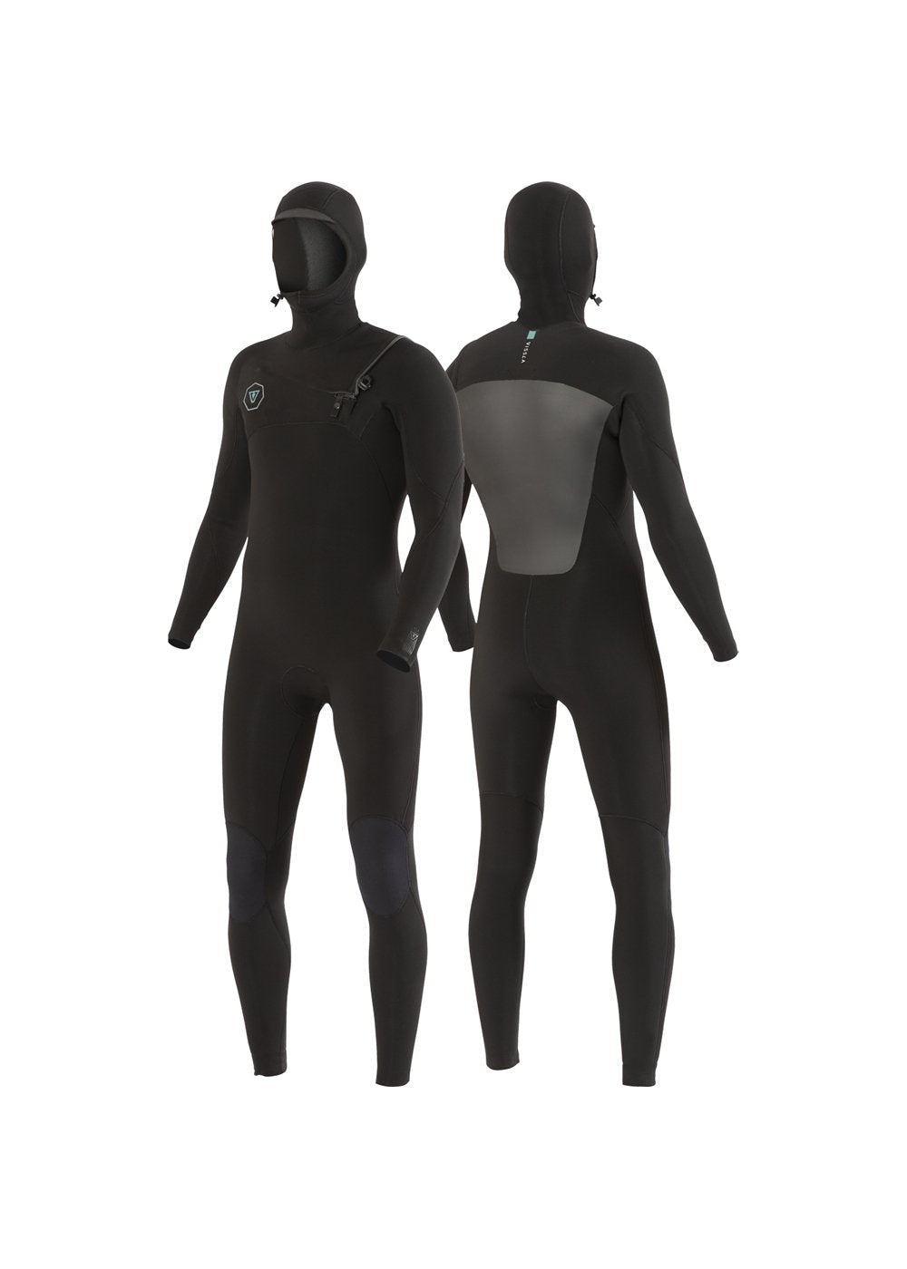 VISSLA 7 SEAS 5 - 4 - 3 FULL HOODED CHEST ZIP - BLK - Stoke Outlets