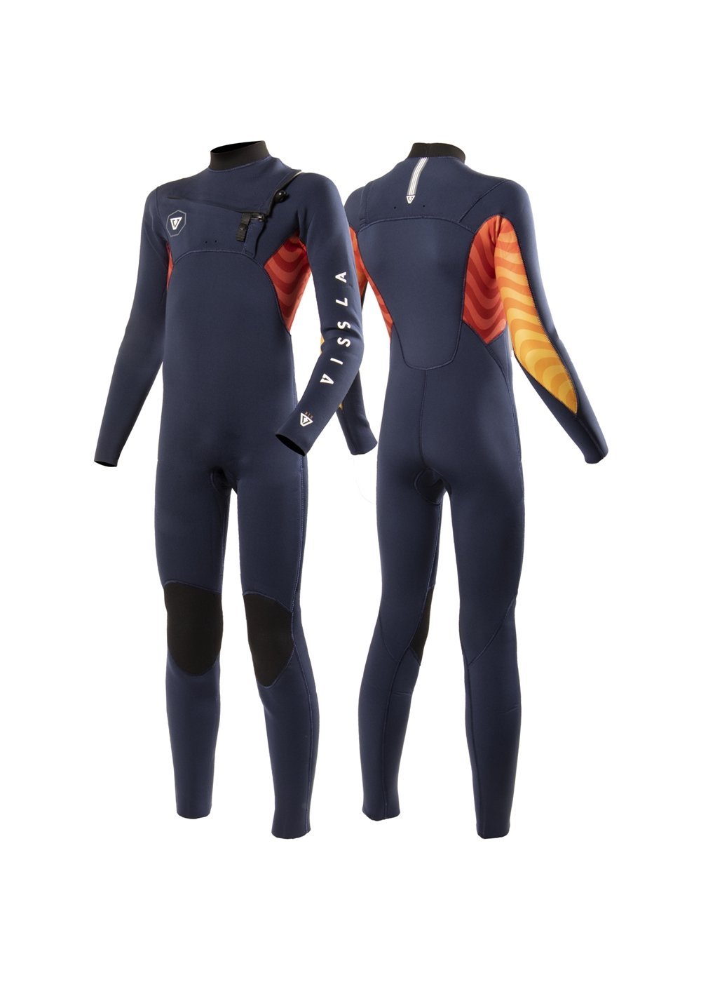 VISSLA 7 SEAS BOYS SHREDDER 3-2 FULL CHEST ZIP-NVY - Stoke Outlets