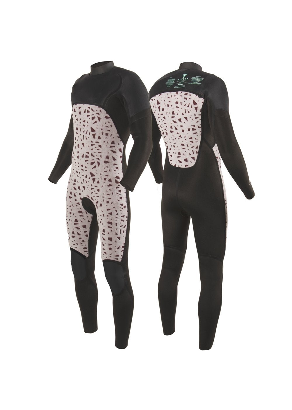 VISSLA 7 SEAS RADITUDE 3-2 FULL CHEST ZIP-BLK - Stoke Outlets