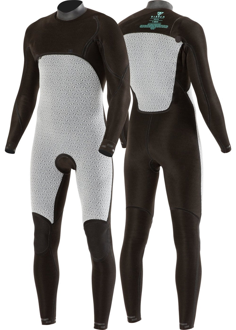 Vissla BOYS SEVEN SEAS SHREDDER 3 - 2 FULL CHEST ZIP - BLK - Stoke Outlets