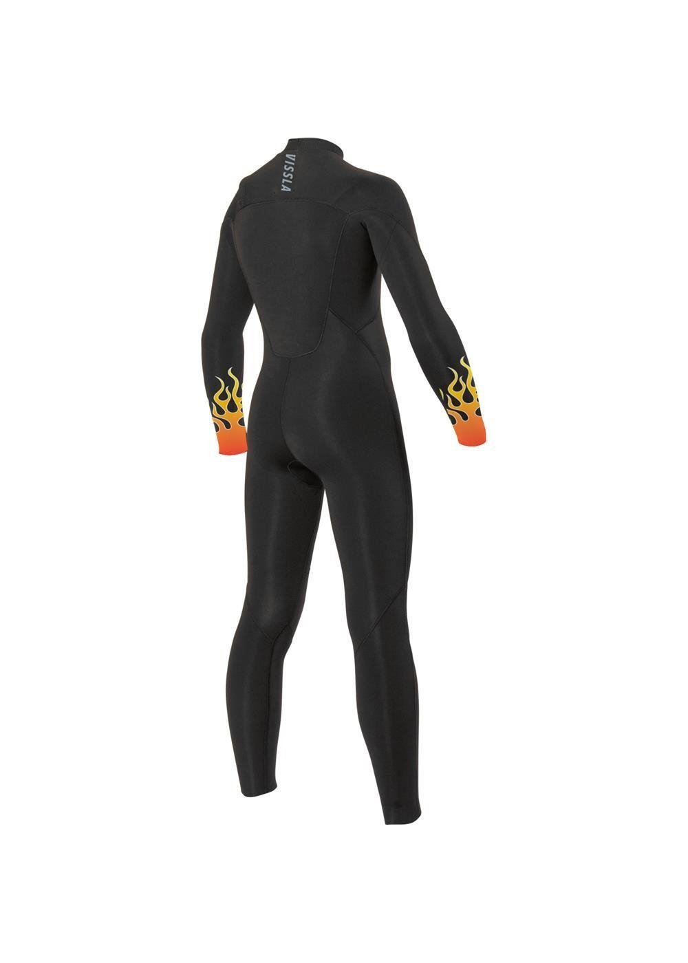 Vissla HIGH SEAS BOYS FIRE 3-2 FULL CHEST ZIP-BLK - Stoke Outlets