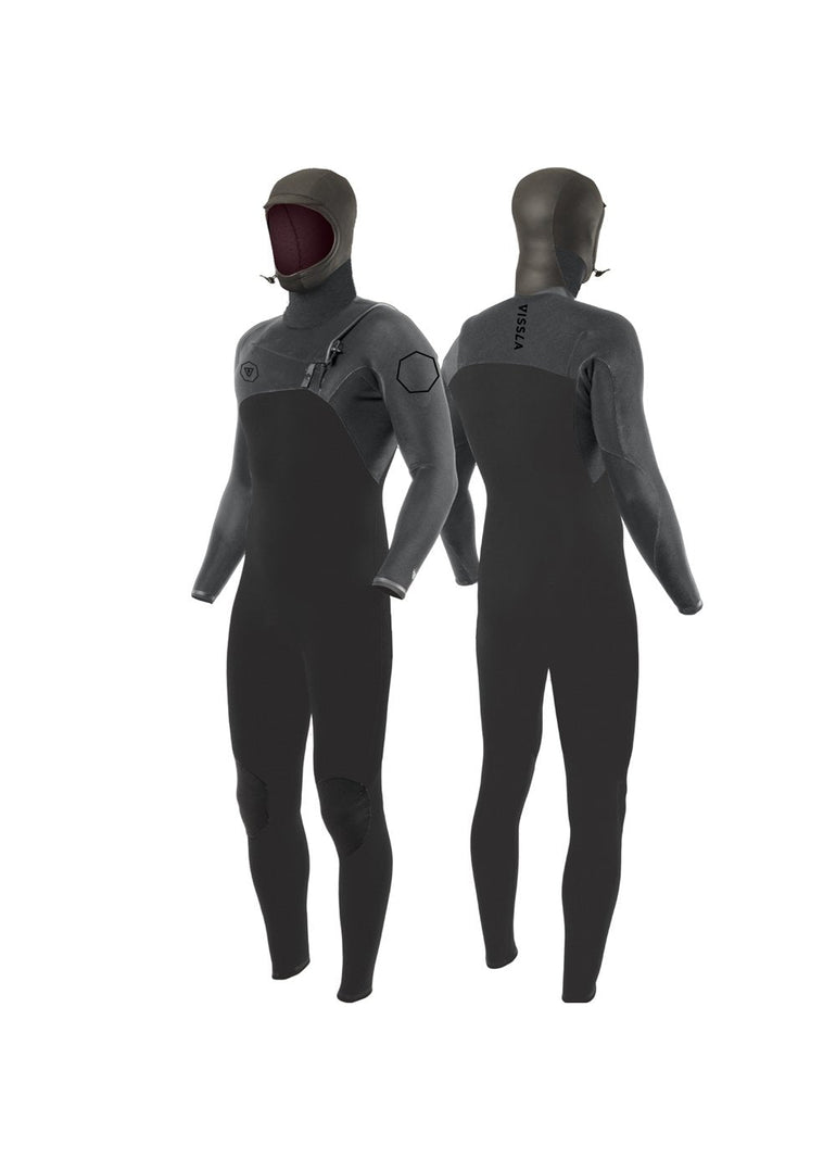 VISSLA HIGH SEAS II 5 - 4 FULL HOODED CHEST ZIP - CHR - Stoke Outlets