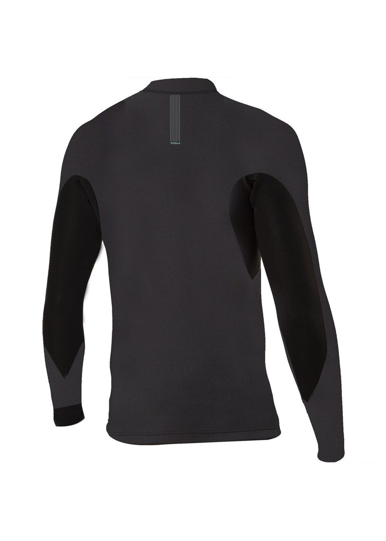 VISSLA NORTH SEAS 2MM FRONT ZIP JACKET - BLK - Stoke Outlets