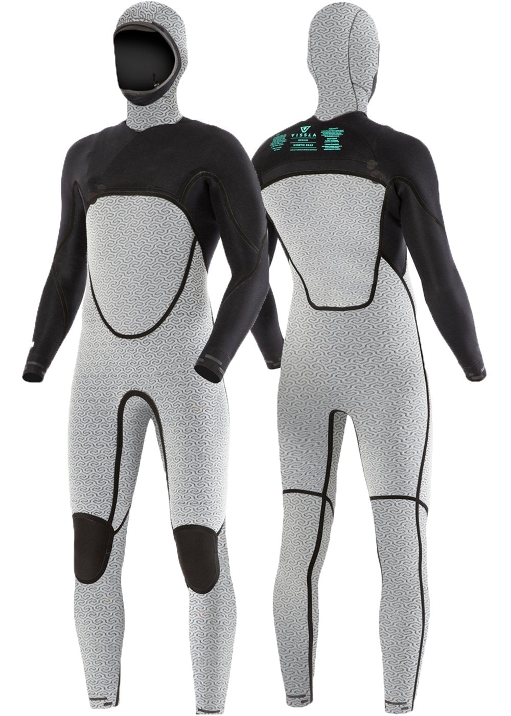 VISSLA NORTH SEAS 5.5 - 4.5 HOOD CHEST ZIP - BLK - Stoke Outlets