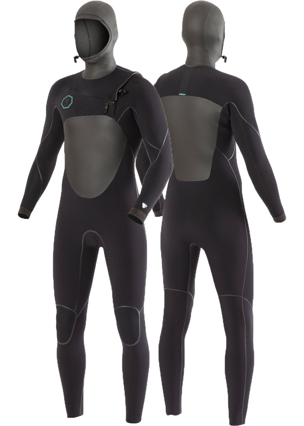 VISSLA NORTH SEAS 5.5 - 4.5 HOOD CHEST ZIP - BLK - Stoke Outlets