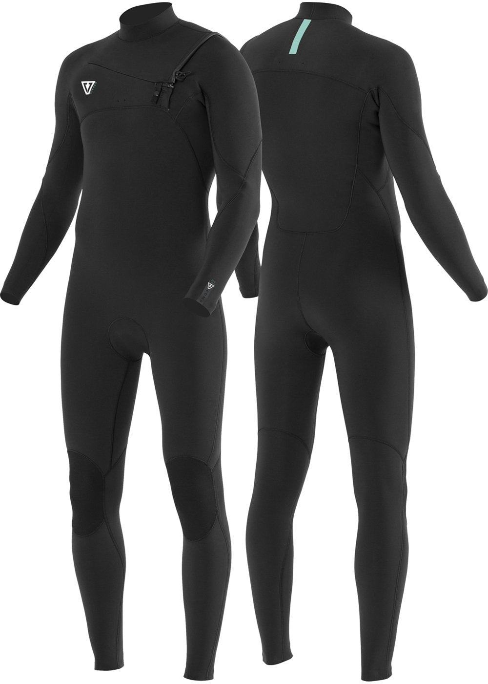 VISSLA SEVEN SEAS COMP 3 - 2 FULL CHEST ZIP - BLK - Stoke Outlets