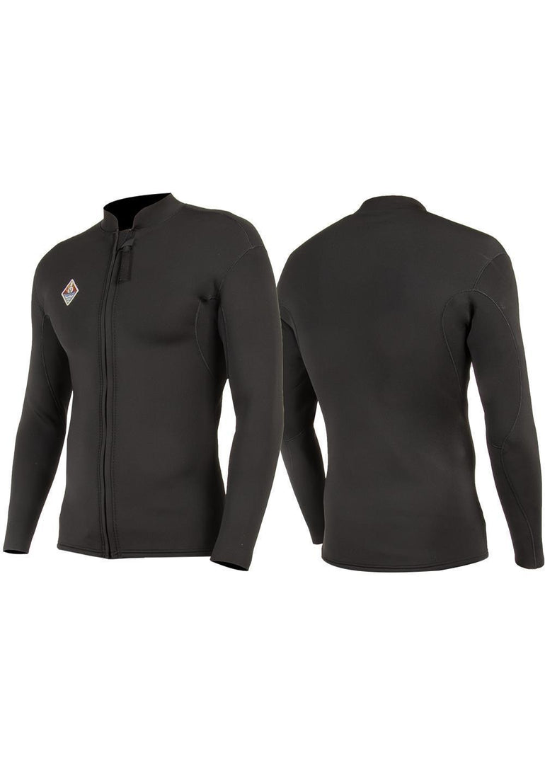 VISSLA SOLID SETS 2MM FRONT ZIP JACKET - BL3 - Stoke Outlets