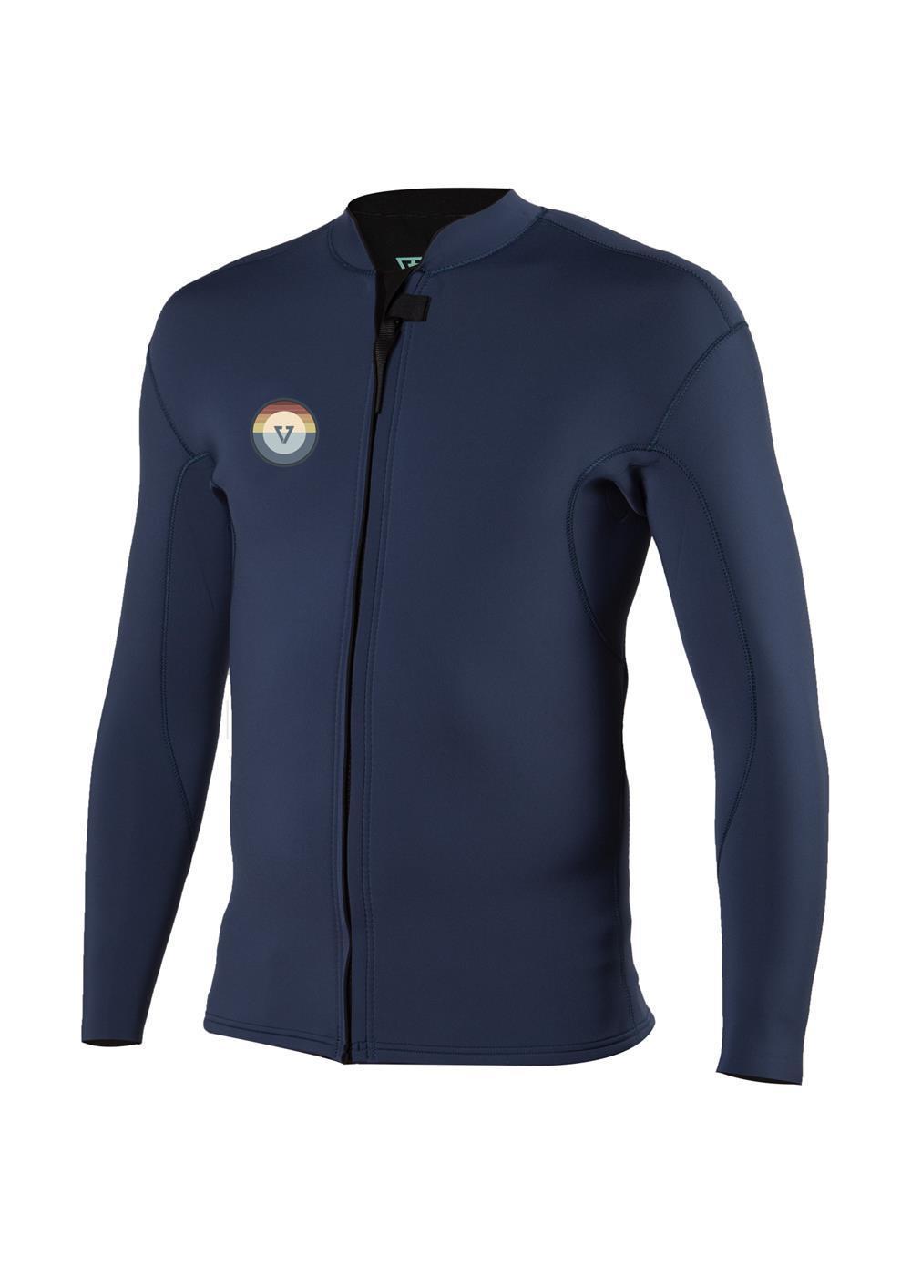 VISSLA SOLID SETS 2MM FRONT ZIP JACKET - NIG - Stoke Outlets