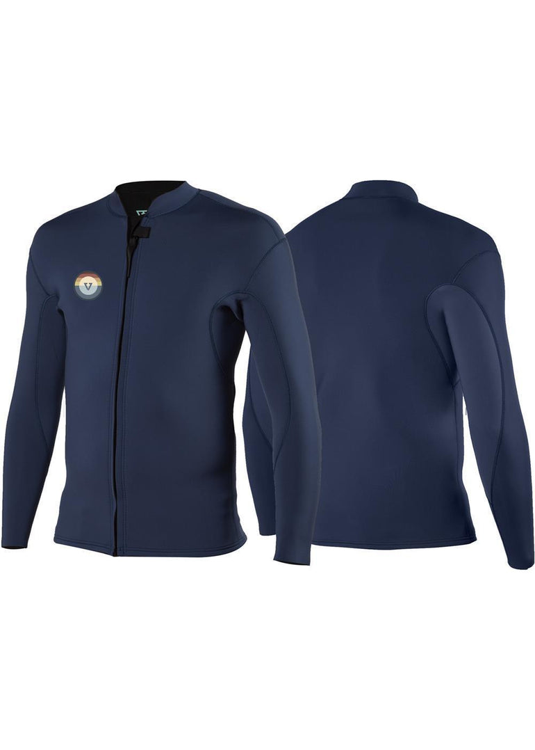 VISSLA SOLID SETS 2MM FRONT ZIP JACKET - NIG - Stoke Outlets